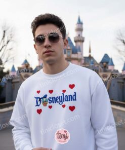 Embroidered Donald Duck Disneyland Sweatshirt, Cute Valentine Crewneck, Disney Hearts Hoodie & Shirt 1 Embroidered Donald Duck Disneyland Sweatshirt, Cute Valentine Crewneck, Disney Hearts Hoodie & Shirt (1)