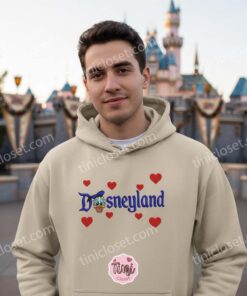 Embroidered Donald Duck Disneyland Sweatshirt, Cute Valentine Crewneck, Disney Hearts Hoodie & Shirt (2)
