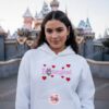 Embroidered Daisy Duck Disneyland Sweatshirt, Cute Valentine Crewneck, Disney Hearts Hoodie & Shirt