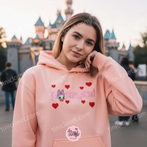 Embroidered Daisy Duck Disneyland Sweatshirt, Cute Valentine Crewneck, Disney Hearts Hoodie & Shirt (2) Embroidered Daisy Duck Disneyland Sweatshirt, Cute Valentine Crewneck, Disney Hearts Hoodie & Shirt (2)