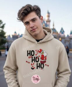 Embroidered Ho Ho Ho Christmas Daisy Duck Sweatshirt, Festive Holiday Crewneck & Hoodie, Cozy Gifts For Friends 2 Embroidered Ho Ho Ho Christmas Daisy Duck Sweatshirt, Festive Holiday Crewneck & Hoodie, Cozy Gifts For Friends (2)