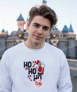 Embroidered Ho Ho Ho Christmas Daisy Duck Sweatshirt, Festive Holiday Crewneck & Hoodie, Cozy Gifts For Friends 3 Embroidered Ho Ho Ho Christmas Daisy Duck Sweatshirt, Festive Holiday Crewneck & Hoodie, Cozy Gifts For Friends (3)