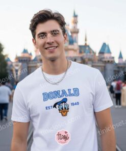 Donald Duck Est 1940 Embroidered Sweatshirt & Hoodie, Cozy Gifts For Boyfriend, Vintage Cartoon Tshirt (1)