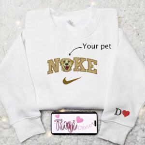 Custom Pet Embroidered Sweatshirt, Custom Embroidered T-shirt, Hoodie with Photo