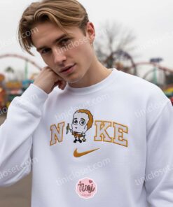 Michael Myers SpongeBob Embroidered T-shirt, Funny Horror Cartoon Mashup Embroidered Sweatshirt, Unique Boyfriend Hoodie Gift