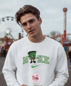 Frankenstein SpongeBob Embroidered Crewneck, Spooky Cartoon Monster Hoodie, Spooky Nostalgic Top, Just Because Gift For Him (1)