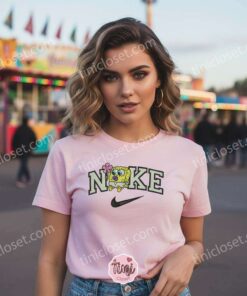 Embroidered Baby SpongeBob Sweatshirt & T Shirt, SpongeBob SquarePants Cartoon Crewneck, Girlfriend Hoodie Gift (1)