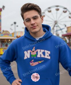 Patrick Star Embroidered Sweatshirt, Funny SpongeBob SquarePants Cartoon Apparel, Embroidery Couple Sweatshirts & Hoodies (3)
