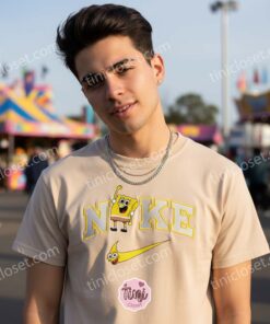 SpongeBob Embroidered Sweatshirt, Funny SpongeBob SquarePants Cartoon Apparel, Embroidery Couple Sweatshirts & Hoodies (2)