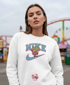 Cute SpongeBob Pink Boa Embroidered Sweatshirt, Custom SpongeBob SquarePants Embroidered T-shirt, Cartoon Embroidery Gift for HerHim