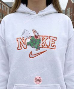Patrick Star with Pillow Embroidered Sweatshirt, SpongeBob SquarePants Embroidered Hoodie, Galentine Gift Ideas (1)