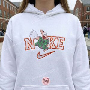 Patrick Star with Pillow Embroidered Sweatshirt, SpongeBob SquarePants Embroidered Hoodie, Galentine Gift Ideas (1)