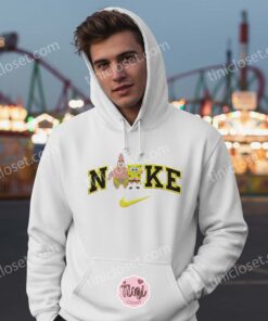 SpongeBob and Patrick Embroidered Hoodie, Nostalgic Cartoon T shirt, Long Distance Relationship Gifts (1)