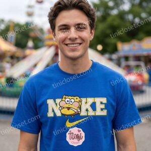 Chubby SpongeBob Cartoon Embroidered Sweatshirt, Matching Couple Hoodies, Embroidery Cute Matching Crewneck Gift (1)