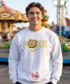 Chubby SpongeBob Cartoon Embroidered Sweatshirt, Matching Couple Hoodies, Embroidery Cute Matching Crewneck Gift (2)