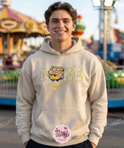 Chubby SpongeBob Cartoon Embroidered Sweatshirt, Matching Couple Hoodies, Embroidery Cute Matching Crewneck Gift (3)