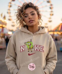 SpongeBob as The Mask Embroidered Sweatshirt, Custom Cartoon Character Embroidered T shirt, Boyfriend Hoodie Gift (3)