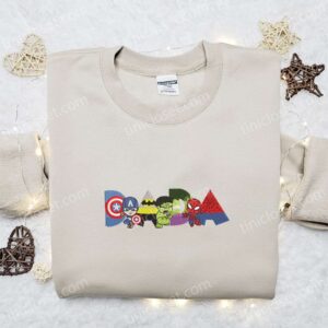 Dada Superheroes Embroidered Shirt Marvel Movie Embroidered Hoodie Fathers Day Gift Idea 1 Dada Superheroes Embroidered Shirt Marvel Movie Embroidered Hoodie Fathers Day Gift Idea 1