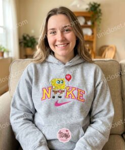 SpongeBob Heart Balloon Embroidered Sweatshirt, Cute Valentine T-shirt, Matching Nostalgic Character Hoodies 1 SpongeBob Heart Balloon Embroidered Sweatshirt, Cute Valentine T shirt, Matching Nostalgic Character Hoodies (1)