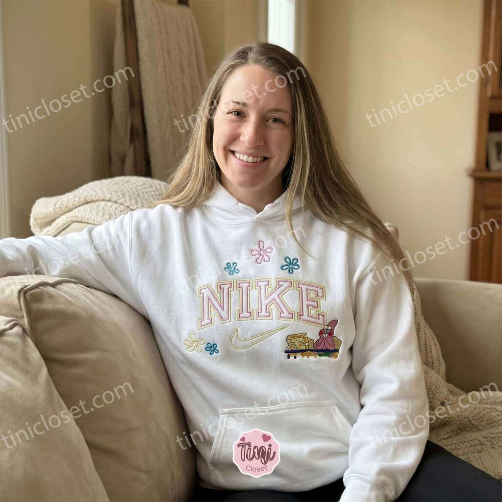 SpongeBob and Patrick Star Embroidered Sweatshirt, SpongeBob SquarePants Character Hoodie, Fun Bestie Matching Shirts SpongeBob and Patrick Star Embroidered Sweatshirt, SpongeBob SquarePants Character Hoodie, Fun Bestie Matching Shirts