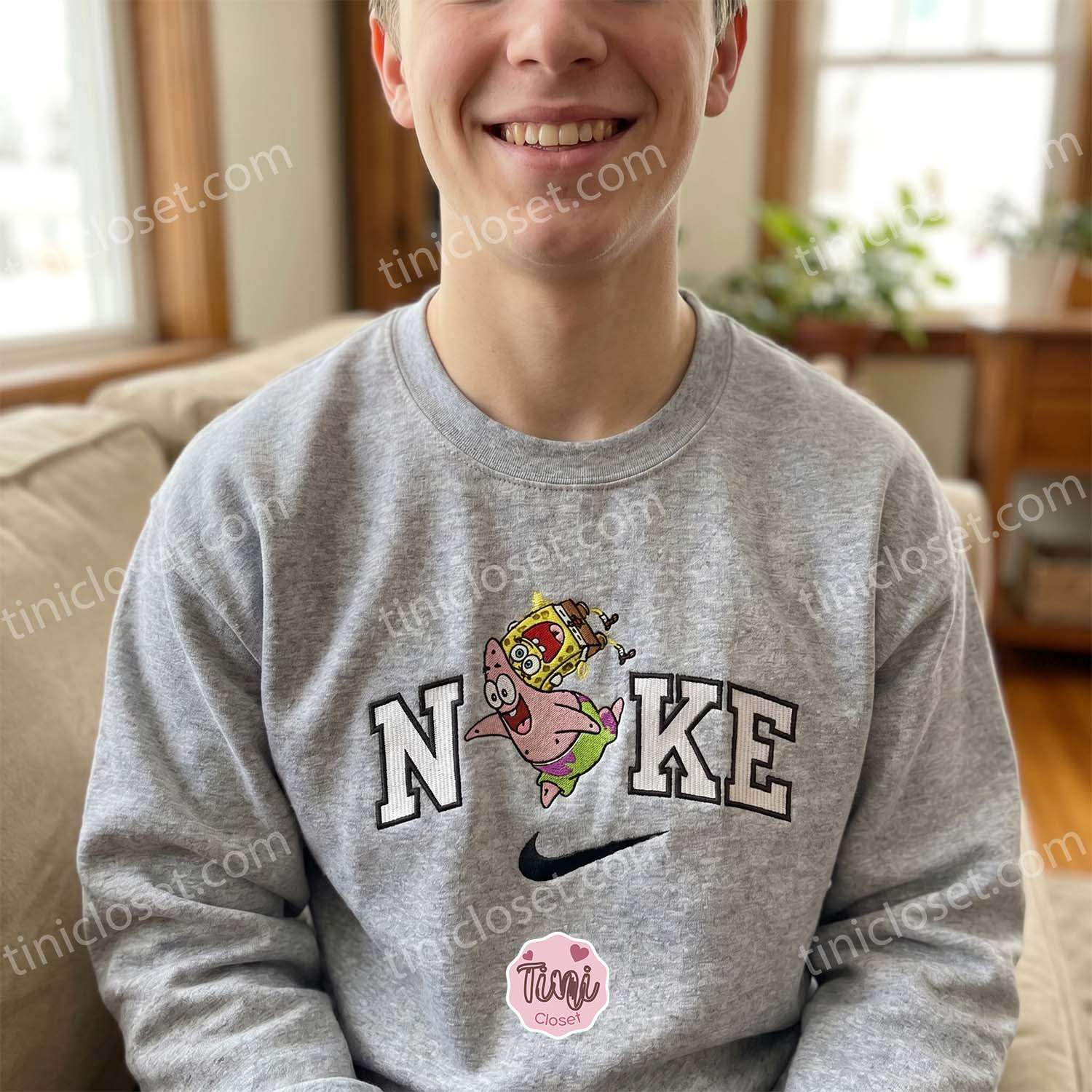 Funny SpongeBob and Patrick Star Embroidered Sweatshirt, Nostalgic Y2K Cartoon Hoodie, Bestie Matching Shirts Funny SpongeBob and Patrick Star Embroidered Sweatshirt, Nostalgic Y2K Cartoon Hoodie, Bestie Matching Shirts
