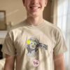 SpongeBob Vaporwave Greek Bust Mashup Embroidered Hoodie, Hidden Cartoon Face Art Apparel, Bestie Matching Shirts