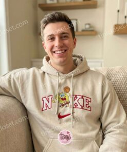 SpongeBob Basketball Embroidered Sweatshirt, SpongeBob SquarePants Embroidered T-shirt, Boyfriend Hoodie Gift 2 SpongeBob Basketball Embroidered Sweatshirt, SpongeBob SquarePants Embroidered T shirt, Boyfriend Hoodie Gift (2)