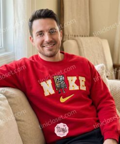 Funny Skeleton SpongeBob Mashup Embroidered Sweatshirt, Edgy Nostalgic Cartoon T shirt, Boyfriend Hoodie Gift (2)