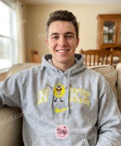 Funny SpongeBob Cartoon Embroidered Sweatshirt, Nostalgic 90s Pop Culture Mashup T shirt, Boyfriend Hoodie Gift (3)