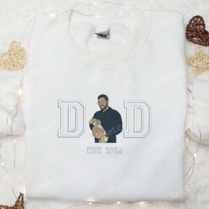Dad Est 2024 Fathers Day Embroidered Shirt 1