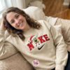 Nostalgic Christmas SpongeBob Cartoon Embroidery Sweatshirt, Funny Holiday Character Apparel, Cozy Gifts For Friends