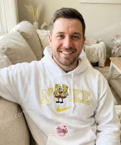 Custom SpongeBob Character Embroidered Sweatshirt, Nostalgic Cartoon Hoodie, Miss You Gift For Him or Her (1)