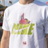 Cute Patrick Star Embroidered Sweatshirt, Classic Cartoon Crewneck & T-Shirt, Oversized Hoodie For Girlfriend