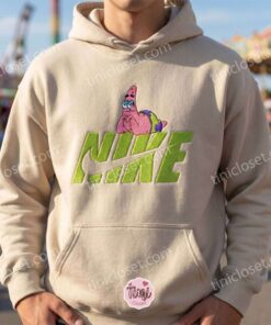 Cute Patrick Star Embroidered Sweatshirt, Classic Cartoon Crewneck & T Shirt, Oversized Hoodie For Girlfriend (1) 134