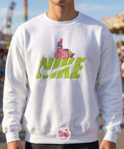 Cute Patrick Star Embroidered Sweatshirt, Classic Cartoon Crewneck & T-Shirt, Oversized Hoodie For Girlfriend