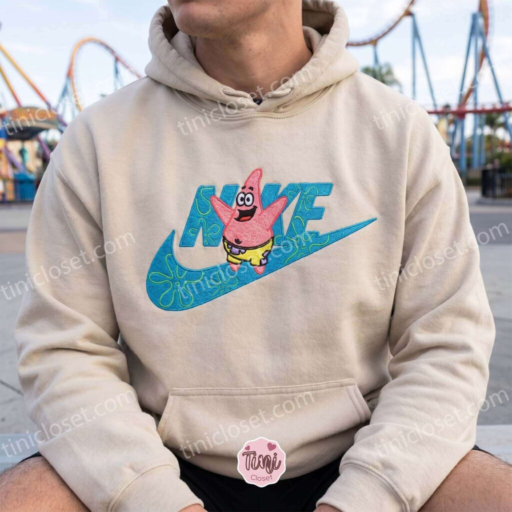 Patrick Star Embroidered Sweatshirt and Hoodie, SpongeBob SquarePants Apparel, Bestie Matching Shirts Patrick Star Embroidered Sweatshirt and Hoodie, SpongeBob SquarePants Apparel, Bestie Matching Shirts