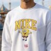 Funny SpongeBob Embroidered Sweatshirt, SpongeBob SquarePants Cartoon T-shirt, Boyfriend Hoodie Gift