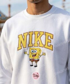 Funny SpongeBob Embroidered Sweatshirt, SpongeBob SquarePants Cartoon T shirt, Boyfriend Hoodie Gift (2)