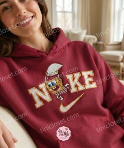 SpongeBob with Pillow Embroidered Sweatshirt, SpongeBob SquarePants Embroidered Hoodie, Galentine