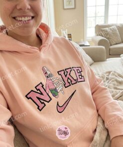 Patrick Star Skeleton Embroidered Sweatshirt, SpongeBob SquarePants Embroidered T shirt, Couple Embroidered Hoodie (3)