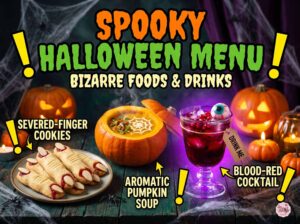 Spooky Menu Bizarre Foods and Drinks for Halloween Night