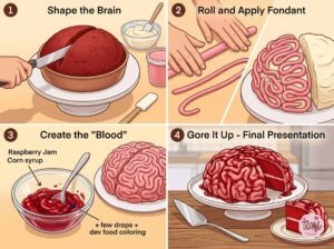 Edible Bloody Brain Cake Edible Bloody Brain Cake