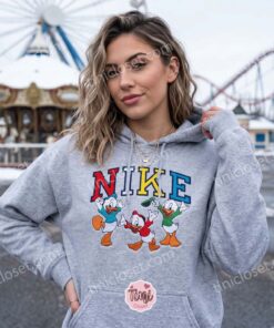 Huey Dewey Louie Donald Duck Nephews Embroidered Sweatshirt, Custom Cartoon Crewneck and Hoodie, Bestie Matching Shirts (1)