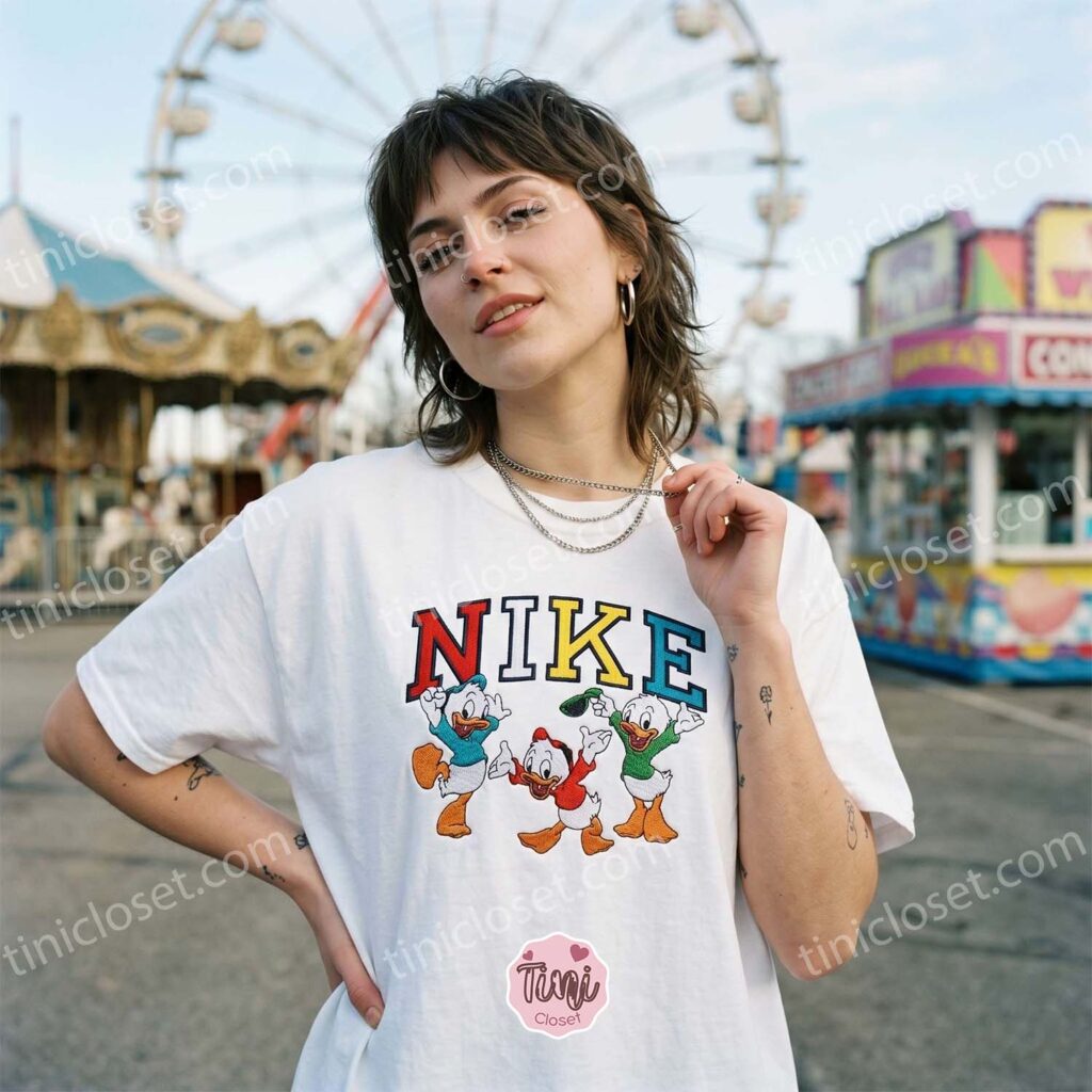 Huey Dewey Louie Donald Duck Nephews Embroidered Sweatshirt, Custom Cartoon Crewneck and Hoodie, Bestie Matching Shirts Huey Dewey Louie Donald Duck Nephews Embroidered Sweatshirt, Custom Cartoon Crewneck and Hoodie, Bestie Matching Shirts