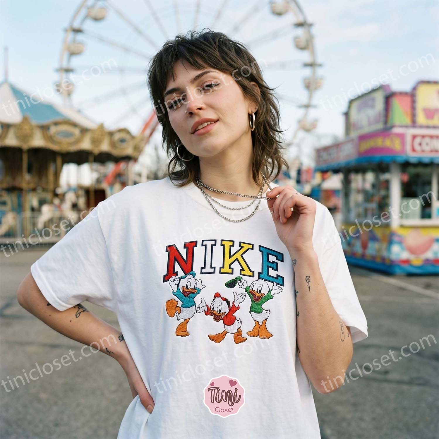 Huey Dewey Louie Donald Duck Nephews Embroidered Sweatshirt, Custom Cartoon Crewneck and Hoodie, Bestie Matching Shirts Huey Dewey Louie Donald Duck Nephews Embroidered Sweatshirt, Custom Cartoon Crewneck and Hoodie, Bestie Matching Shirts