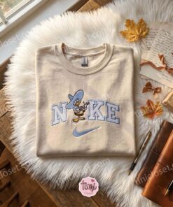 Sombrero Donald Duck Guitar Embroidered Sweatshirt, Disney Embroidered Hoodie, Just Because Gift For Him (2)