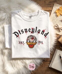 Donald Disneyland Halloween Est. 1955 Embroidered Sweatshirt, Disney Halloween Embroidered Hoodie, Halloween Shirt Ideas (1)