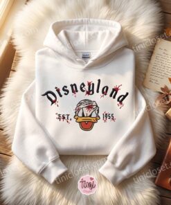 Donald Disneyland Halloween Est. 1955 Embroidered Sweatshirt, Disney Halloween Embroidered Hoodie, Halloween Shirt Ideas
