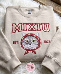 Personalized Custom Cat Hoodie, Embroidered Dog Face Sweatshirt, Custom Pet T-shirt, Embroidered Meow Cat Shirt 8 Personalized Custom Cat Hoodie, Embroidered Dog Face Sweatshirt, Custom Pet T shirt, Embroidered Meow Cat Shirt