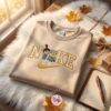Stuart Minion and Agnes Gru Embroidered Sweatshirt, Minions Movie Embroidered T-shirt, Galentine Gift Ideas
